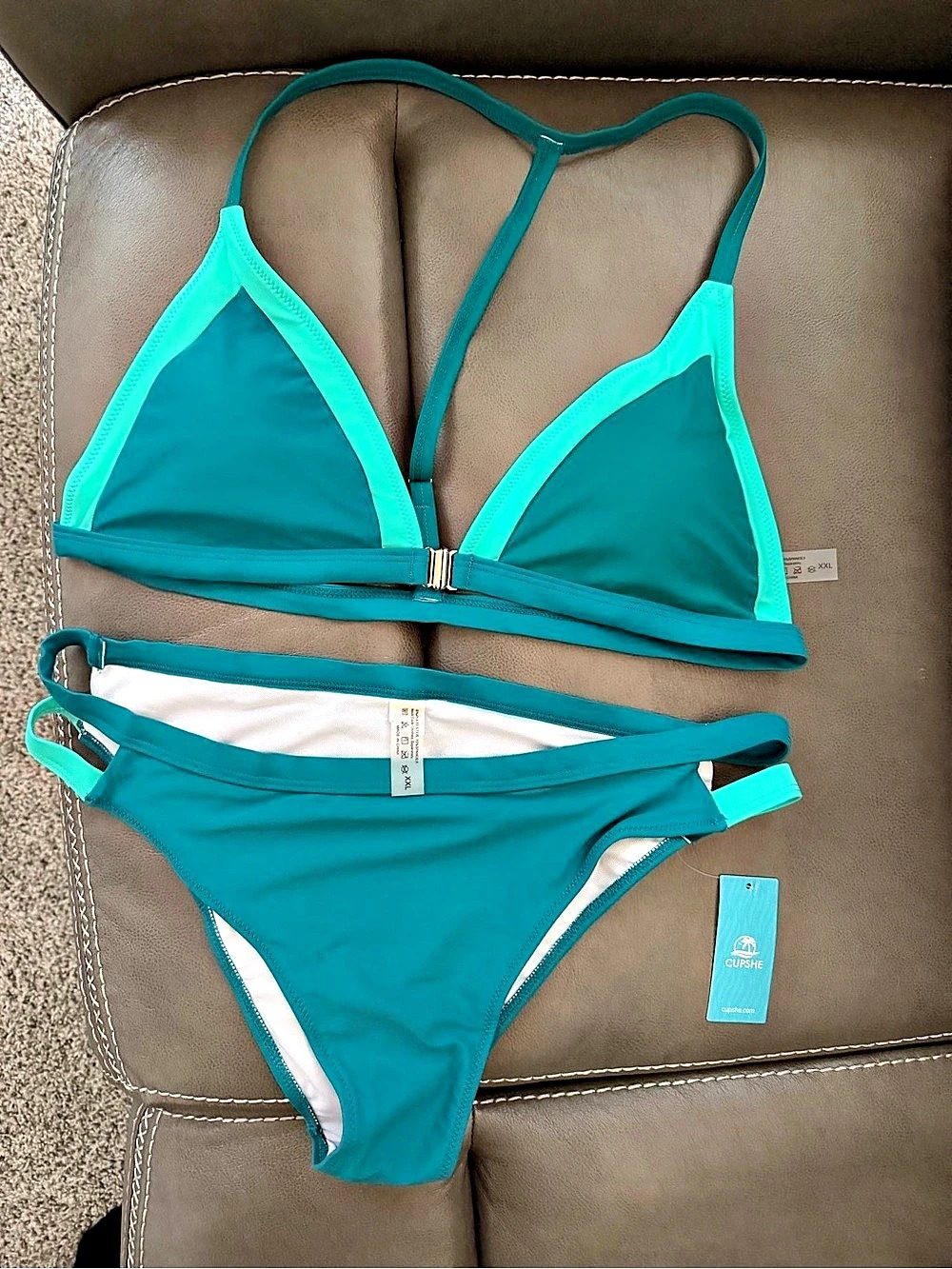 CUPSHE Blue Bikini Set XL NWT